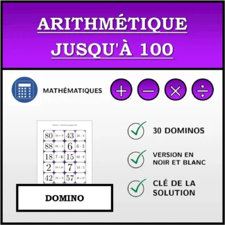 Domino: Arithmétique jusqu'à 100