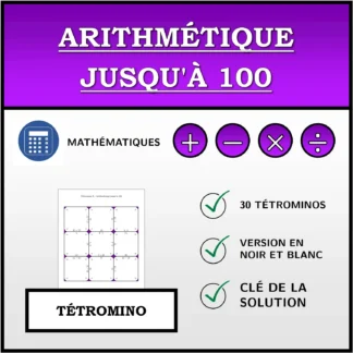 Tétromino: Arithmétique jusqu'à 100