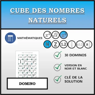 Domino: Cube des nombres naturels