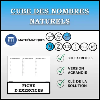 Fiche d'exercices: Cube des nombres naturels