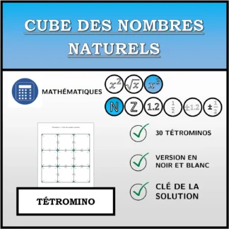 Tétromino: Cube des nombres naturels