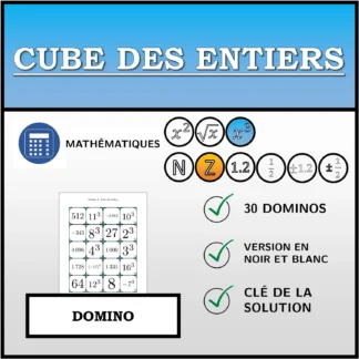Domino: Cube des entiers