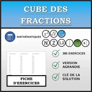 Fiche d'exercices: Cube des fractions