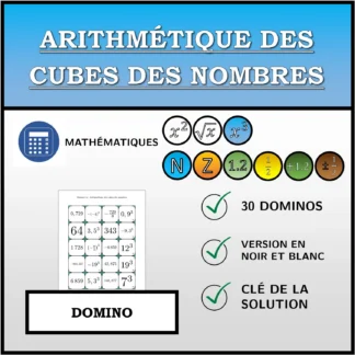 Domino: Arithmétique des cubes des nombres