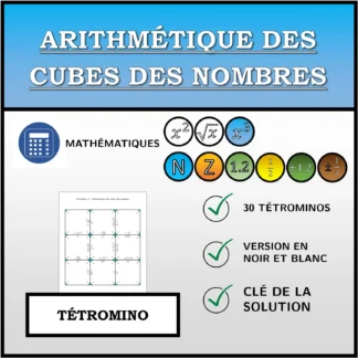 Tétromino: Arithmétique des cubes des nombres