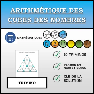 Trimino: Arithmétique des cubes des nombres
