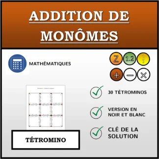 Tétromino: Addition de monômes