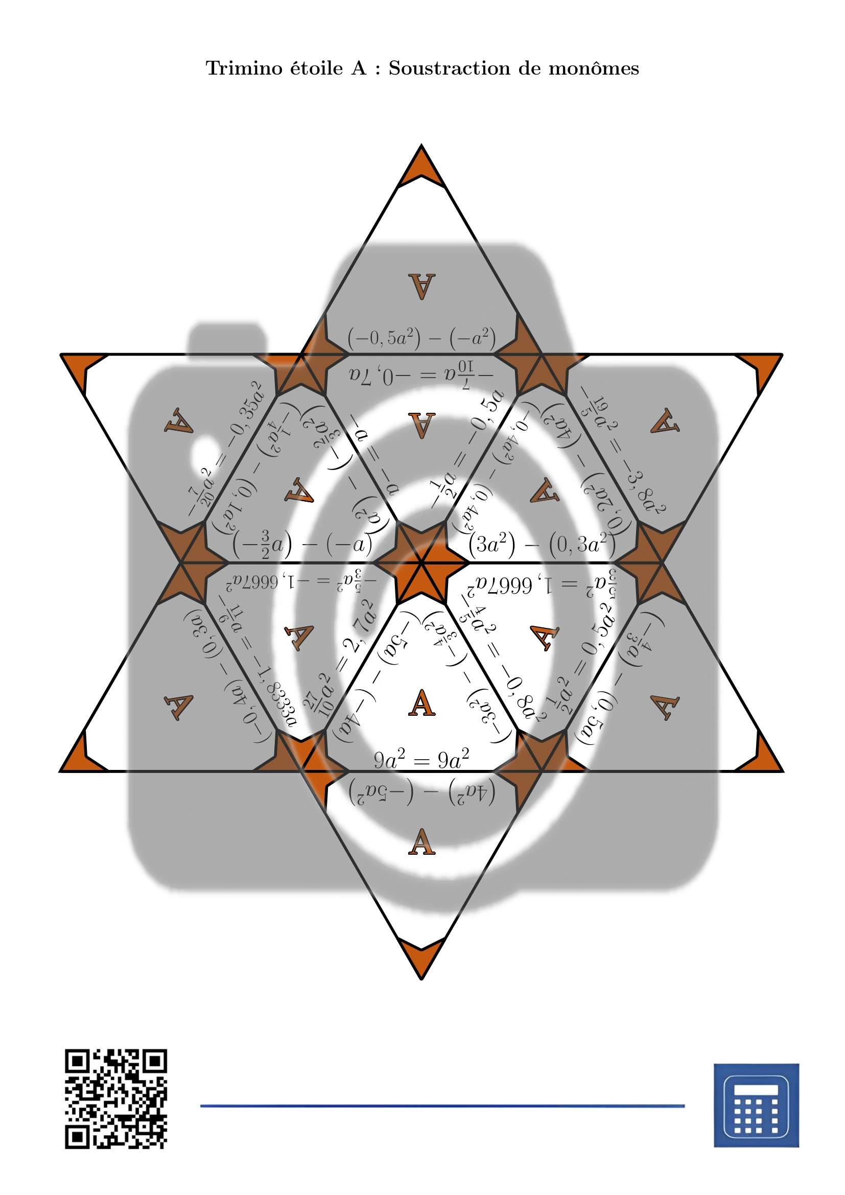 Trimino: Soustraction de monômes – Image 4