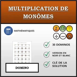 Domino: Multiplication de monômes