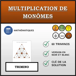 Trimino: Multiplication de monômes