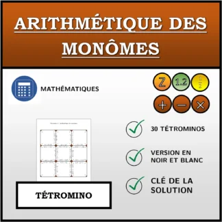 Tétromino: Arithmétique des monômes
