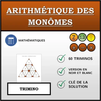 Trimino: Arithmétique des monômes