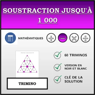 Trimino: Soustraction jusqu'à 1 000