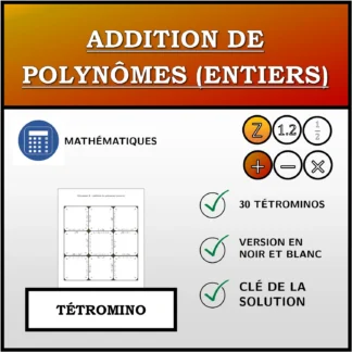 Tétromino: Addition de polynômes (entiers)