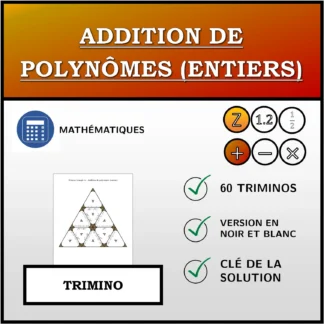 Trimino: Addition de polynômes (entiers)
