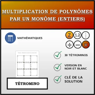 Tétromino: Multiplication de polynômes par un monôme (entiers)