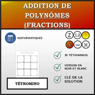 Tétromino: Addition de polynômes (fractions)