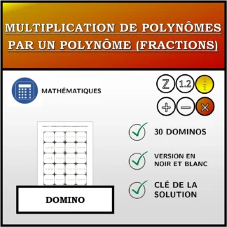 Domino: Multiplication de polynômes par un polynôme (fractions)
