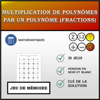 Jeu de mémoire: Multiplication de polynômes par un polynôme (fractions)