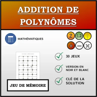 Jeu de mémoire: Addition de polynômes