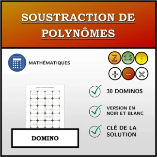 Domino: Soustraction de polynômes