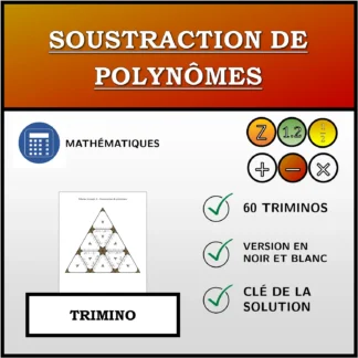 Trimino: Soustraction de polynômes