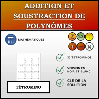 Tétromino: Addition et soustraction de polynômes