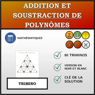 Trimino: Addition et soustraction de polynômes