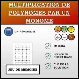 Jeu de mémoire: Multiplication de polynômes par un monôme