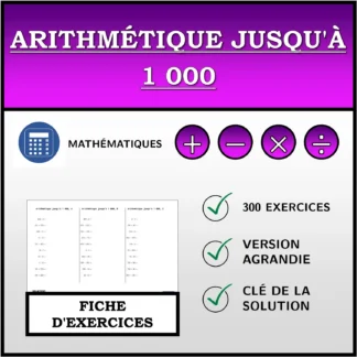 Fiche d'exercices: Arithmétique jusqu'à 1 000