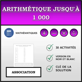 Exercice d'association: Arithmétique jusqu'à 1 000