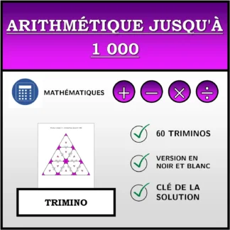 Trimino: Arithmétique jusqu'à 1 000