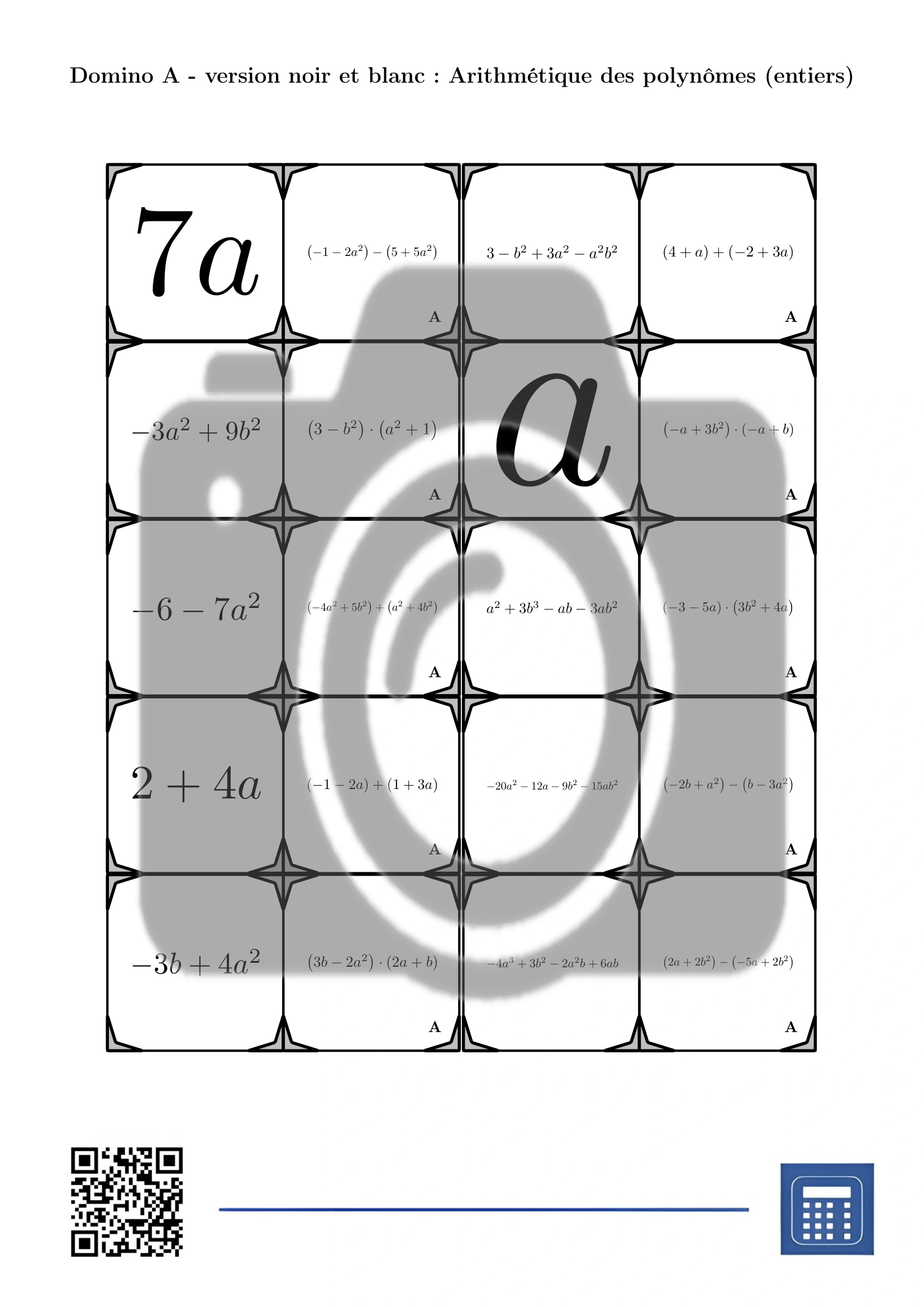 Domino: Arithmétique des polynômes (entiers) – Image 3