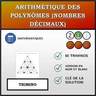 Trimino: Arithmétique des polynômes (nombres décimaux)