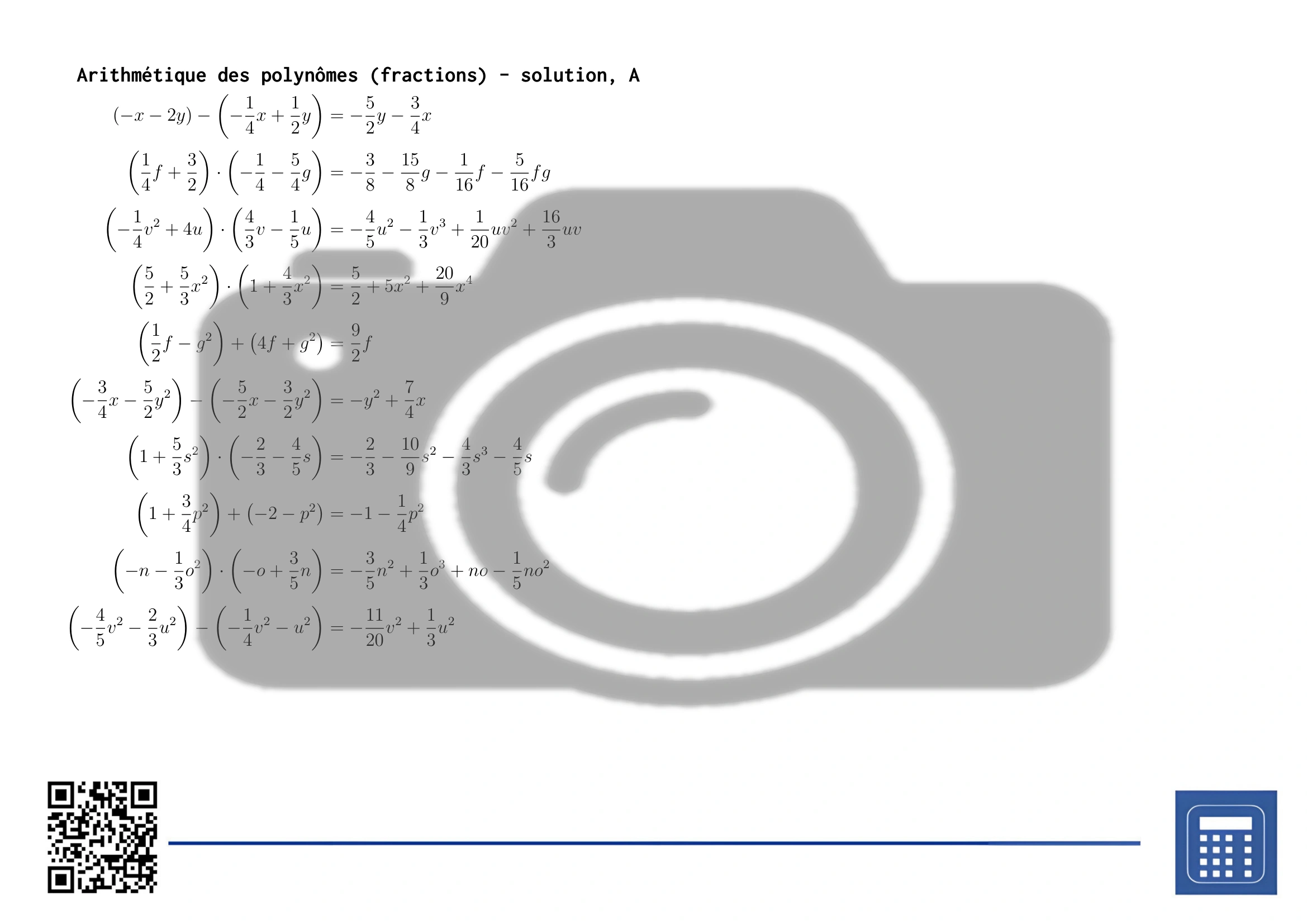 Fiche d'exercices: Arithmétique des polynômes (fractions) – Image 4