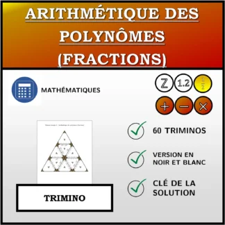 Trimino: Arithmétique des polynômes (fractions)