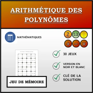 Jeu de mémoire: Arithmétique des polynômes