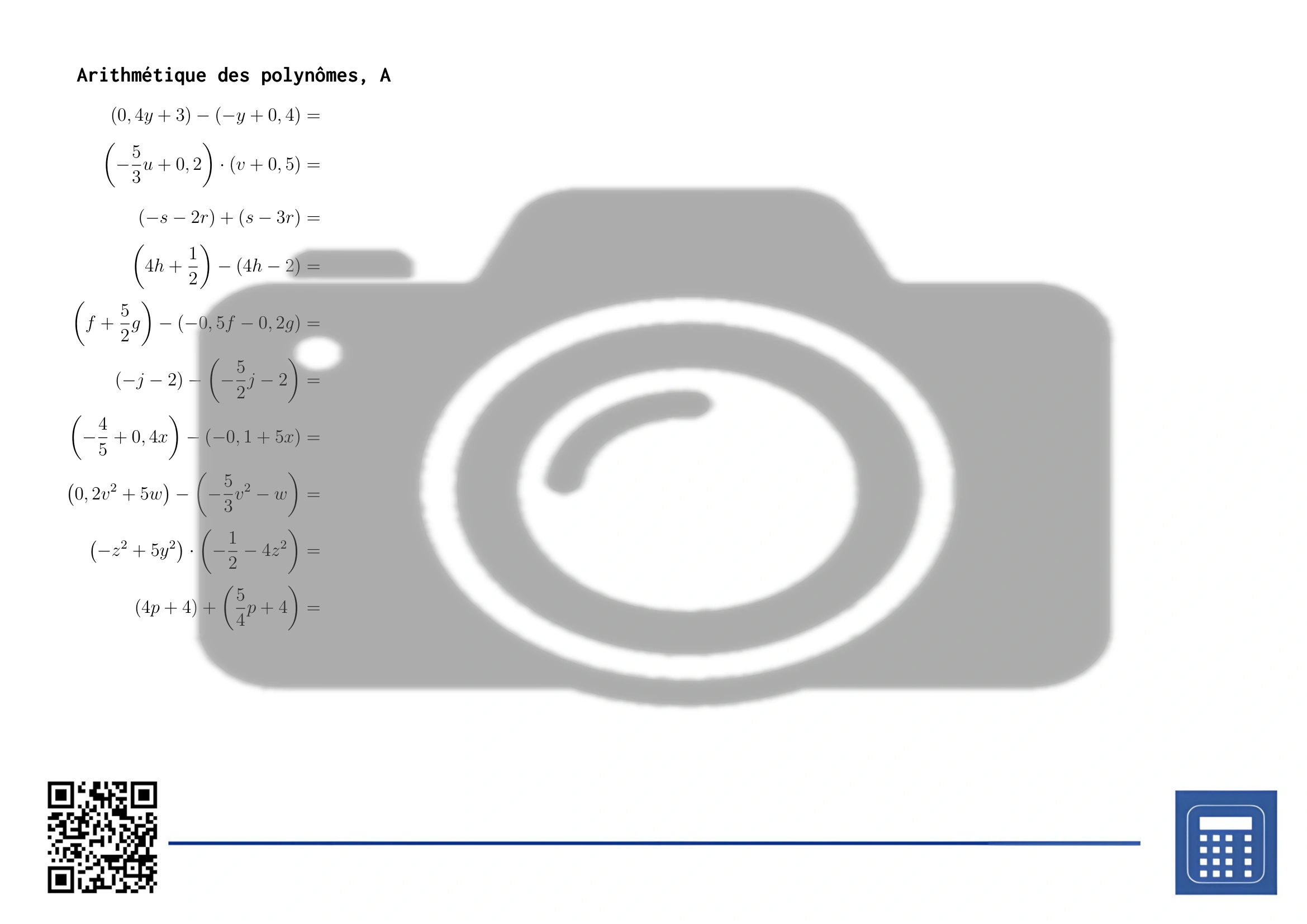 Fiche d'exercices: Arithmétique des polynômes – Image 2