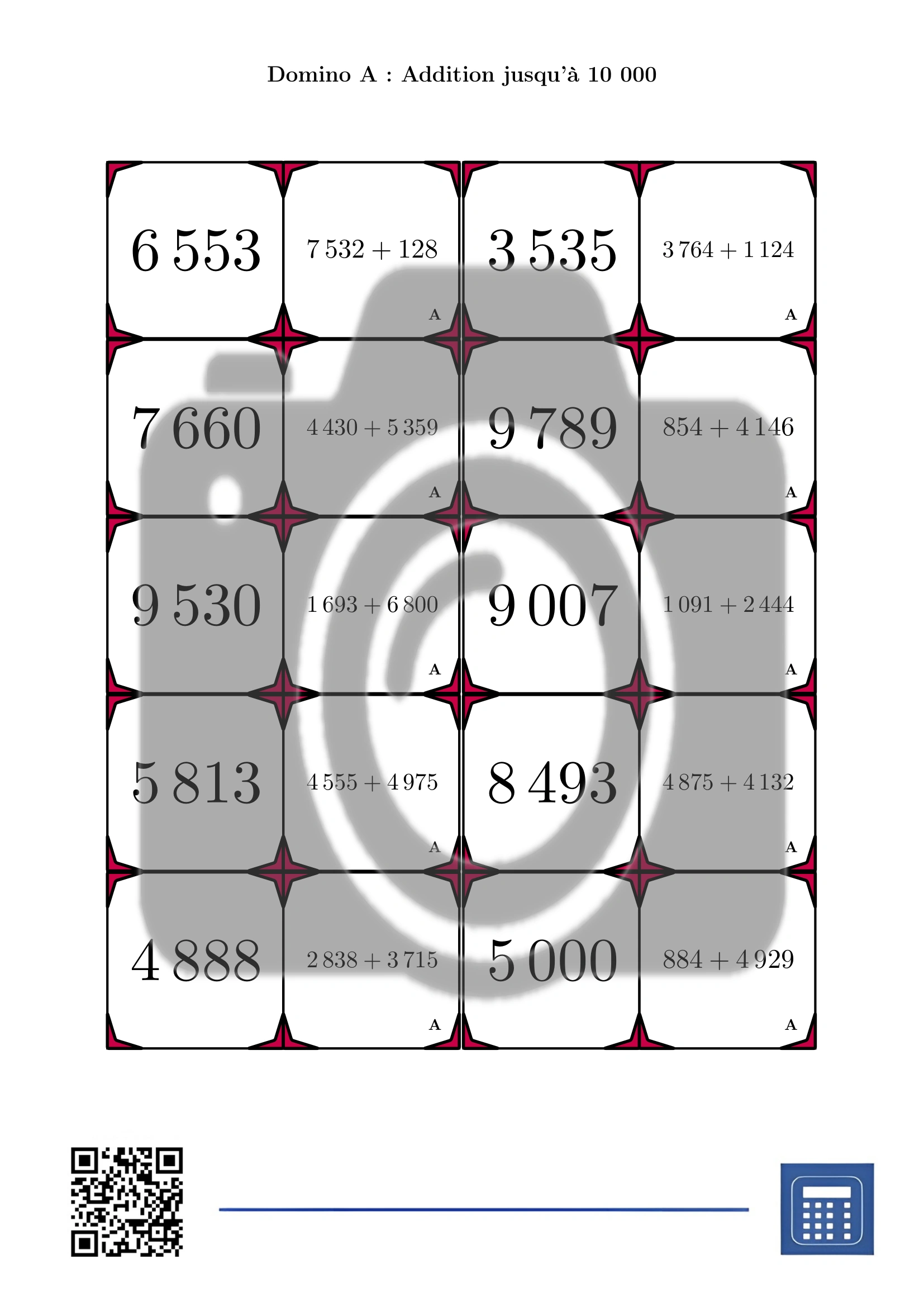 Domino: Addition jusqu'à 10 000 – Image 2