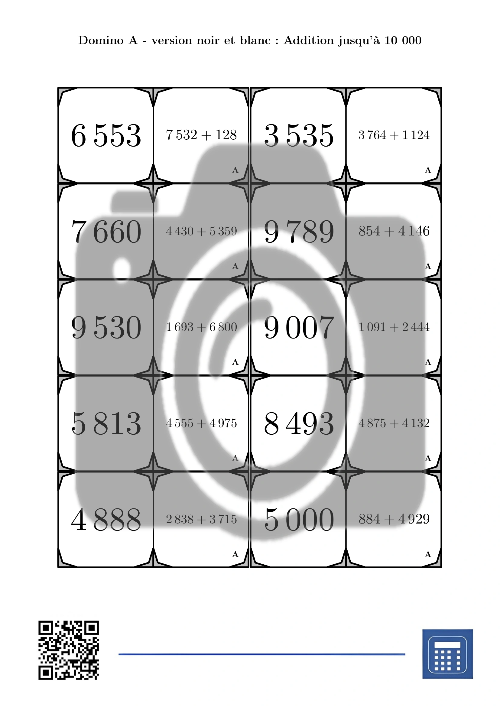Domino: Addition jusqu'à 10 000 – Image 3