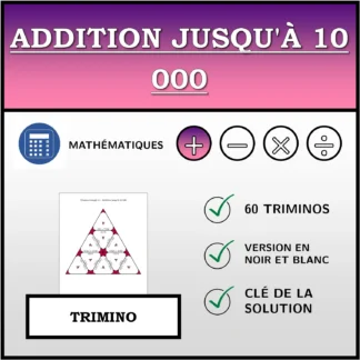 Trimino: Addition jusqu'à 10 000