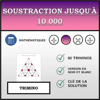 Trimino: Soustraction jusqu'à 10 000