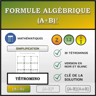 Tétromino: Formule algébrique (A+B)², simplification