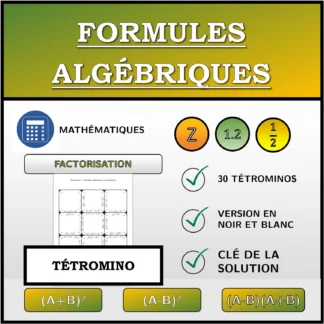 Tétromino: Formules algébriques, factorisation