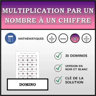 Domino: Multiplication par un nombre à un chiffre