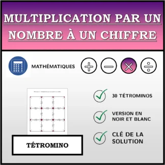 Tétromino: Multiplication par un nombre à un chiffre