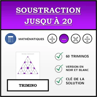 Trimino: Soustraction jusqu'à 20