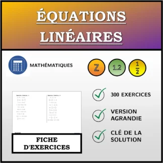 Fiche d'exercices: Équations linéaires