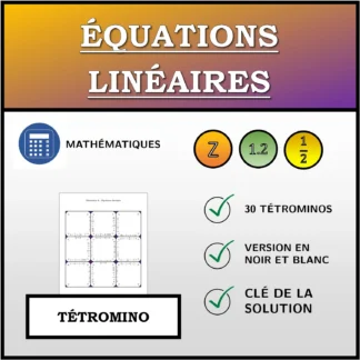Tétromino: Équations linéaires