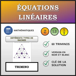 Trimino: Équations linéaires, différents types de solutions